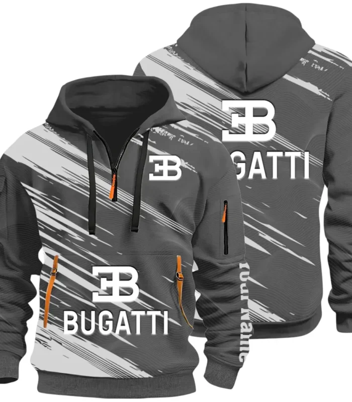 Prestige Coupe Hoodie Half Zip 3D, Urban Style & Relaxed Fit Hoodie CAR514 - Dark Gray