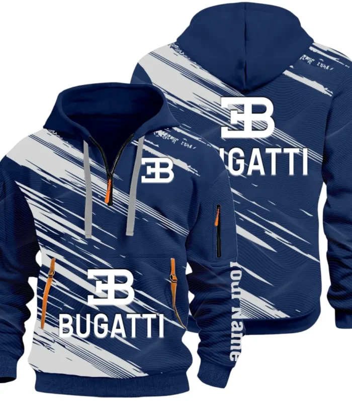 Prestige Coupe Hoodie Half Zip 3D, Urban Style & Relaxed Fit Hoodie CAR514 - Navy