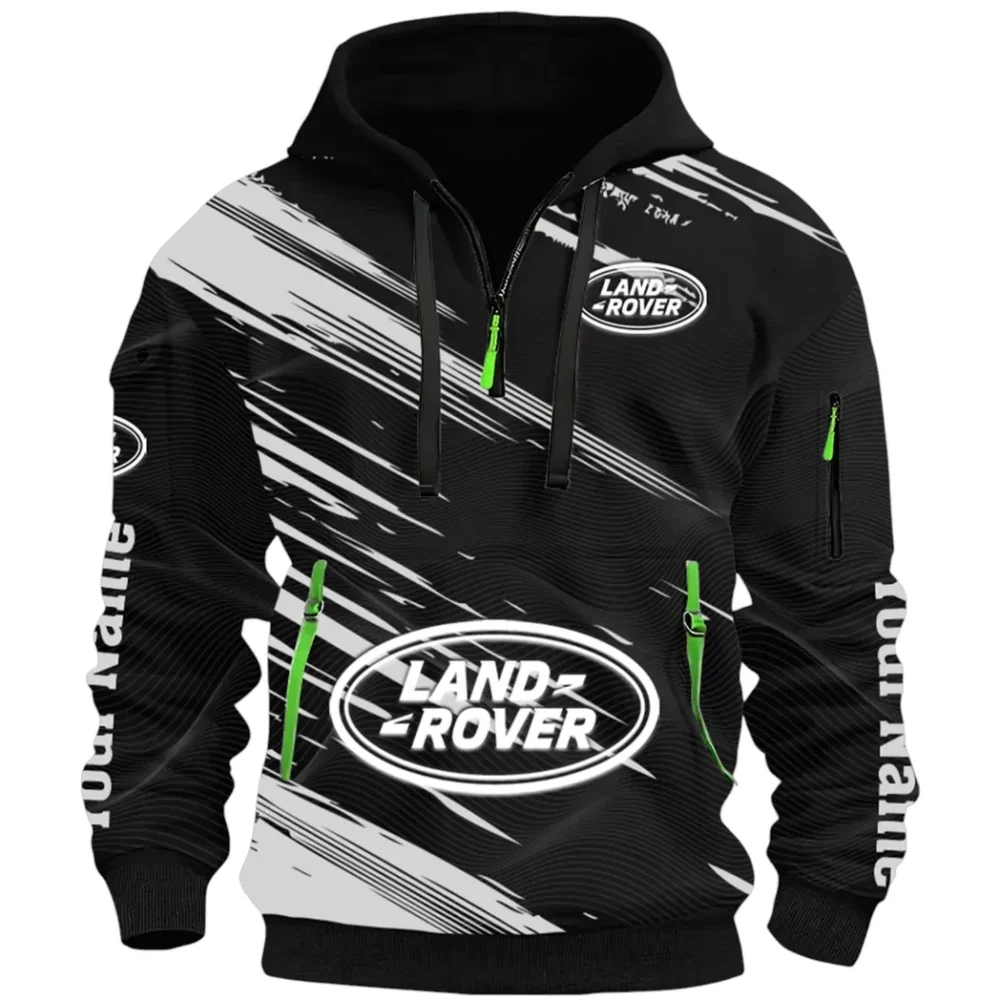 Utility Auto Maker Hoodie Half Zip 3D, Comfortable Daily Hoodie CAR514 - Black - Image 2