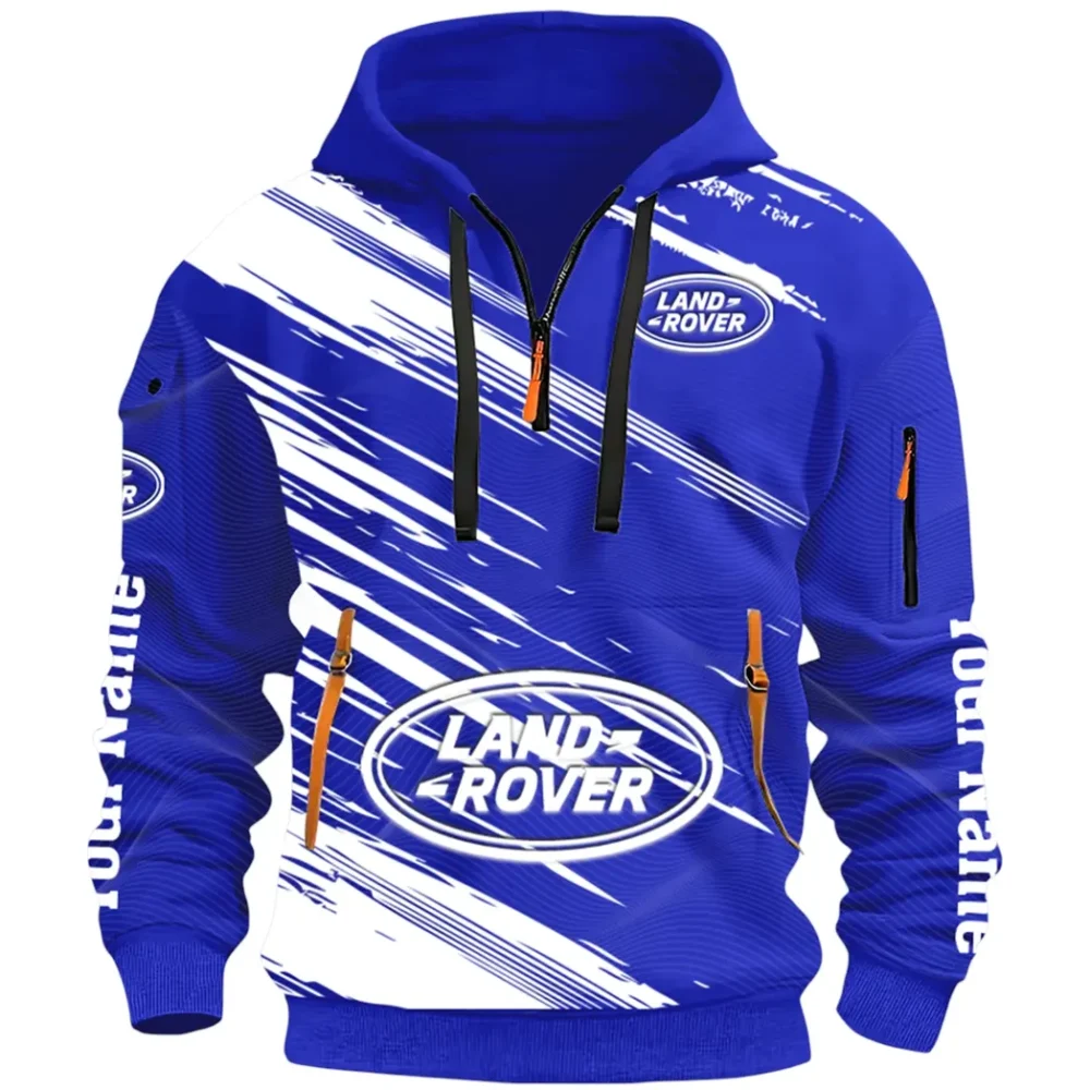 Utility Auto Maker Hoodie Half Zip 3D, Comfortable Daily Hoodie CAR514 - Blue - Image 2