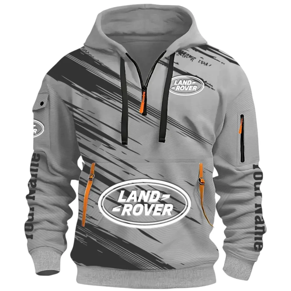 Utility Auto Maker Hoodie Half Zip 3D, Comfortable Daily Hoodie CAR514 - Gray - Image 2