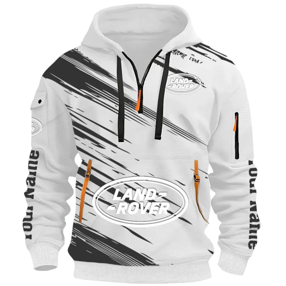 Utility Auto Maker Hoodie Half Zip 3D, Comfortable Daily Hoodie CAR514 - White - Image 2