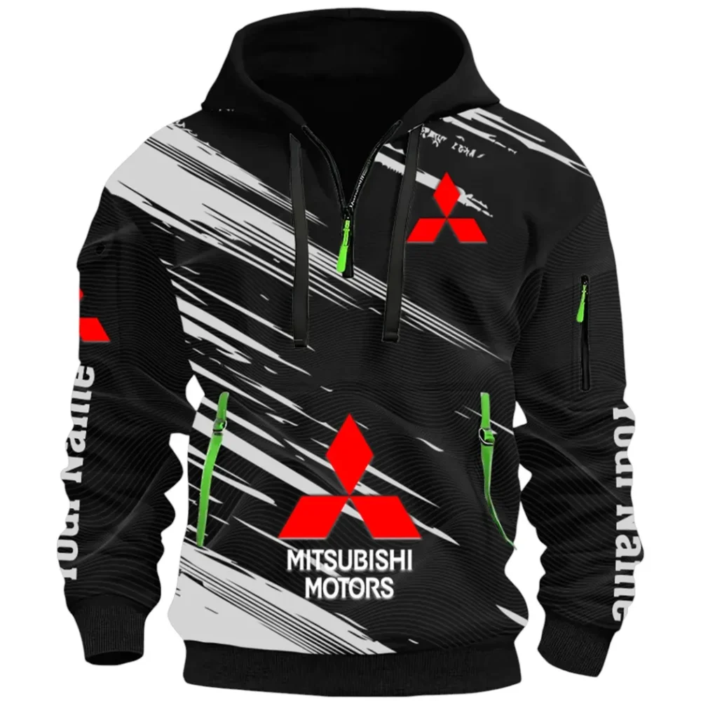 Off-Road SUV Hoodie Half Zip 3D, Adventure-Ready Comfortable Hoodie CAR514 - Black - Image 2