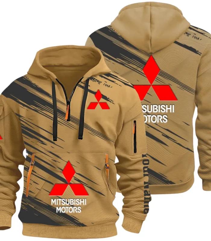 Off-Road SUV Hoodie Half Zip 3D, Adventure-Ready Comfortable Hoodie CAR514 - Khaki
