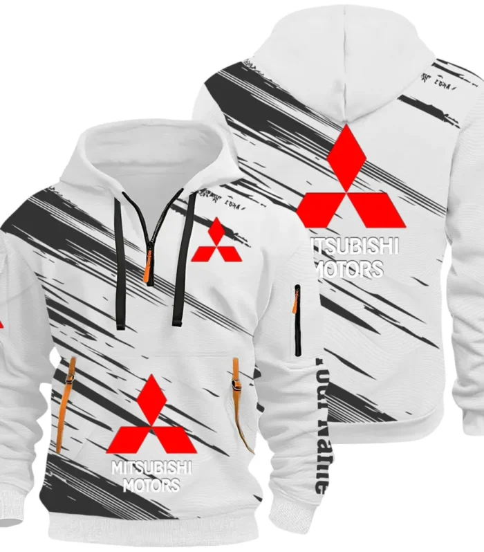 Off-Road SUV Hoodie Half Zip 3D, Adventure-Ready Comfortable Hoodie CAR514 - White