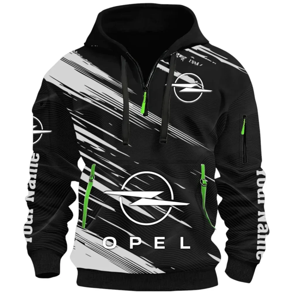 Family Vehicle Hoodie Half Zip 3D, Casual Street-Ready Hoodie CAR514 - Black - Image 2