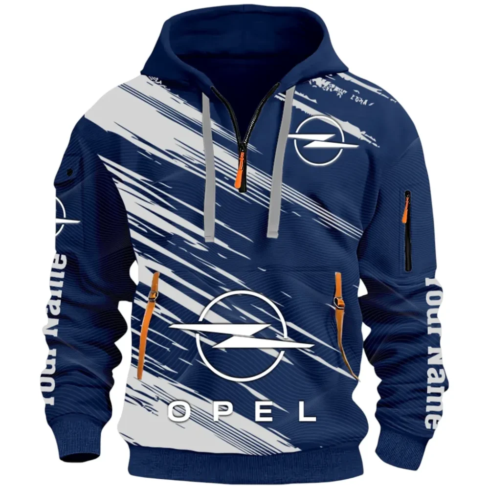 Family Vehicle Hoodie Half Zip 3D, Casual Street-Ready Hoodie CAR514 - Navy - Image 2