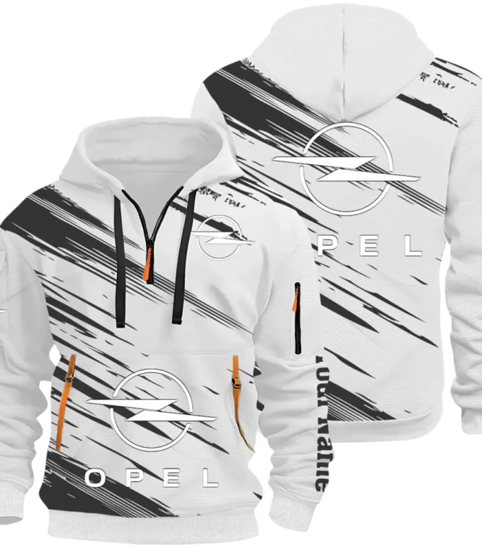 Family Vehicle Hoodie Half Zip 3D, Casual Street-Ready Hoodie CAR514 - White