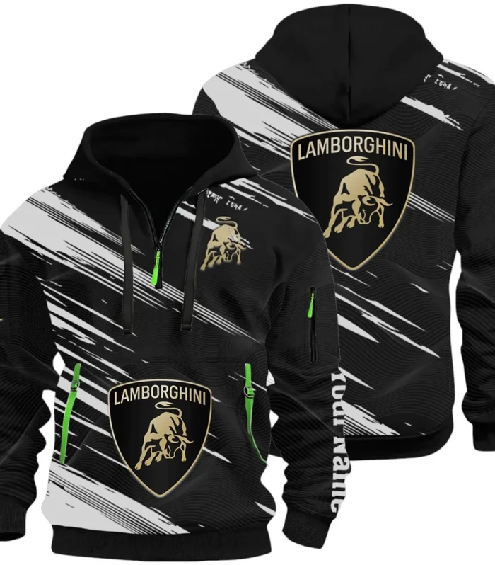 High-Performance Coupe Hoodie Half Zip 3D, Adventure-Ready Streetwear CAR514 - Black