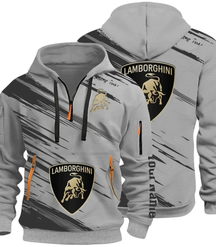 High-Performance Coupe Hoodie Half Zip 3D, Adventure-Ready Streetwear CAR514 - Gray