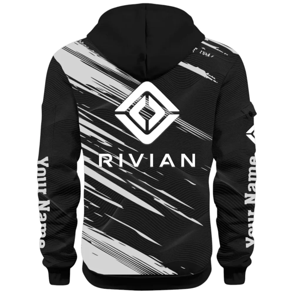 Racing Auto Hoodie Half Zip 3D, Classic Comfortable Hoodie Style CAR514 - Black - Image 3