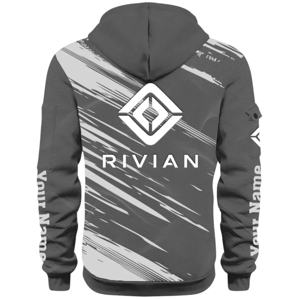 Racing Auto Hoodie Half Zip 3D, Classic Comfortable Hoodie Style CAR514 - Dark Gray - Image 3