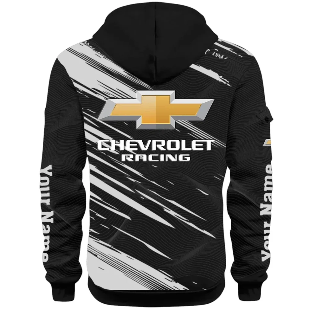 Classic Roadster Hoodie Half Zip 3D, Rugged Casual Fit Hoodie CAR514 - Black - Image 3