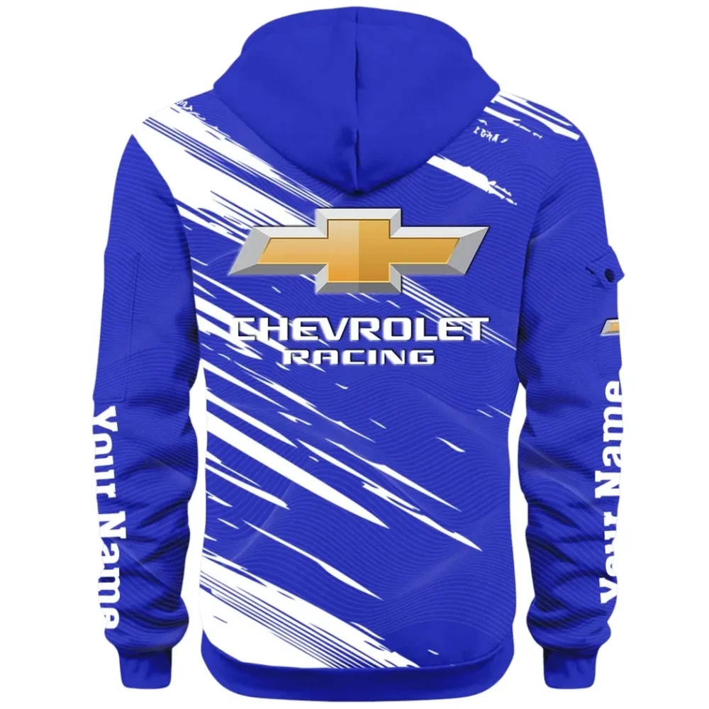 Classic Roadster Hoodie Half Zip 3D, Rugged Casual Fit Hoodie CAR514 - Blue - Image 3