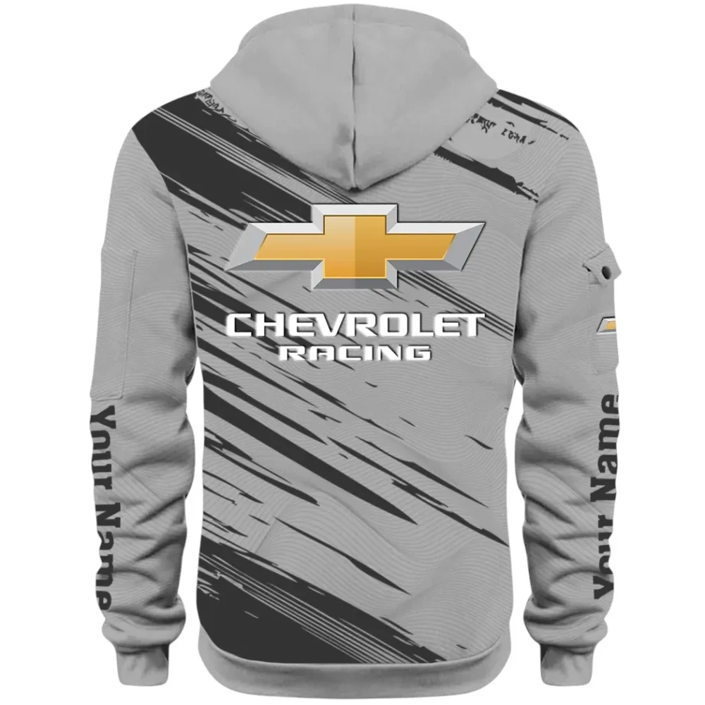 Classic Roadster Hoodie Half Zip 3D, Rugged Casual Fit Hoodie CAR514 - Gray - Image 3