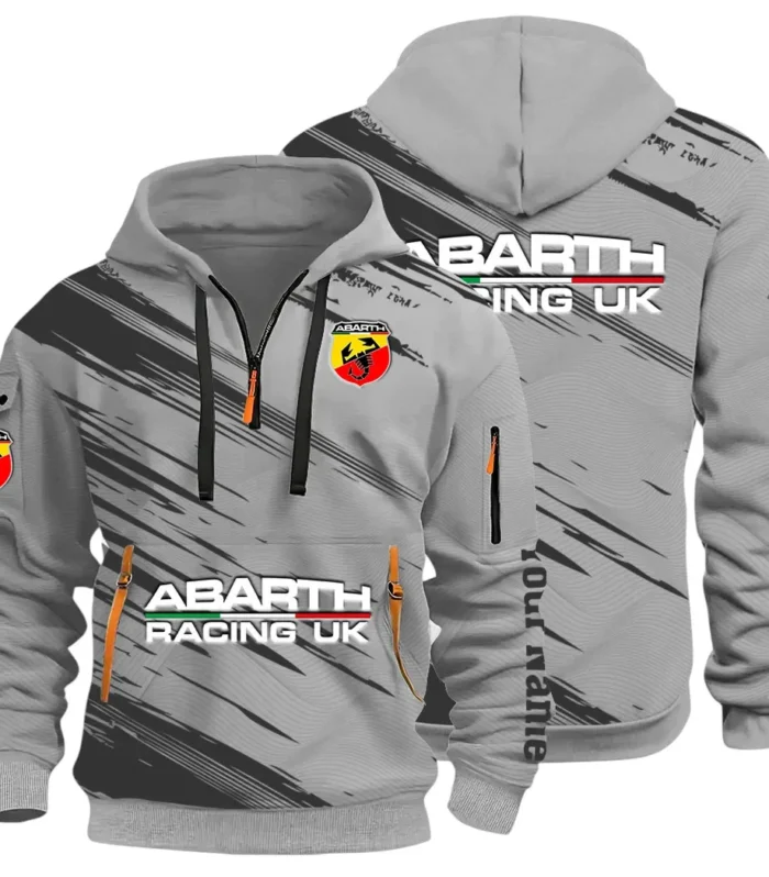 Hot Hatchback Hoodie Half Zip 3D, Sporty Urban Look Hoodie CAR514 - Gray