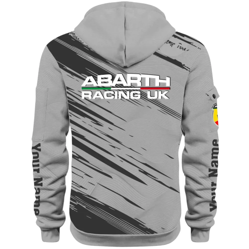 Hot Hatchback Hoodie Half Zip 3D, Sporty Urban Look Hoodie CAR514 - Gray - Image 3