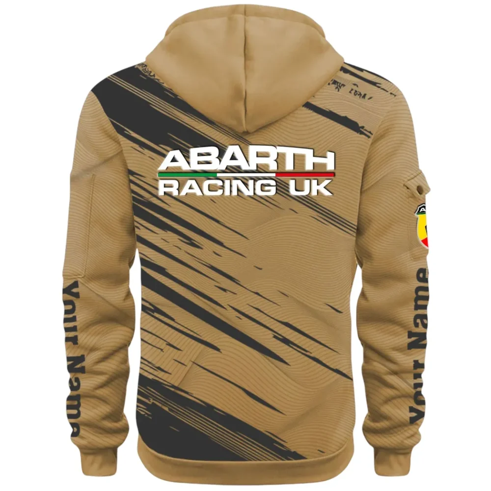 Hot Hatchback Hoodie Half Zip 3D, Sporty Urban Look Hoodie CAR514 - Khaki - Image 3