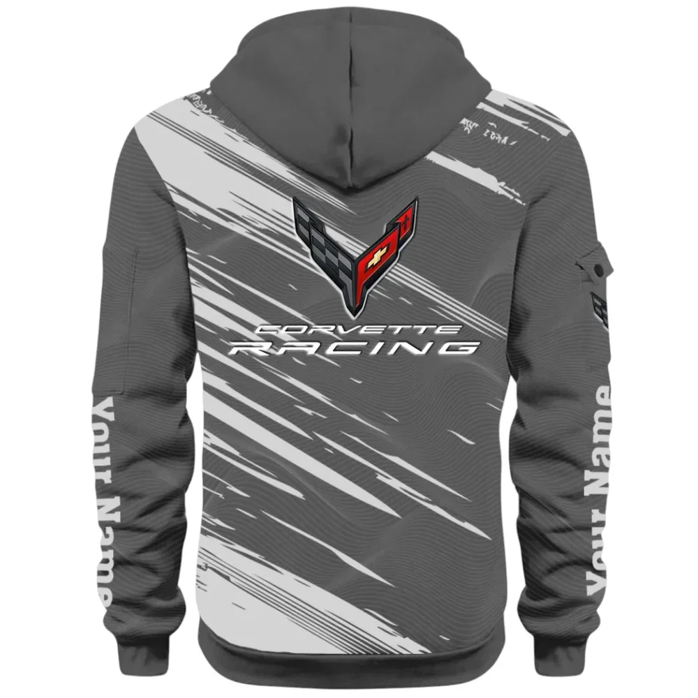 V8 Power Hoodie Half Zip 3D, Adventure-Ready Comfortable Hoodie CAR514 - Dark Gray - Image 3