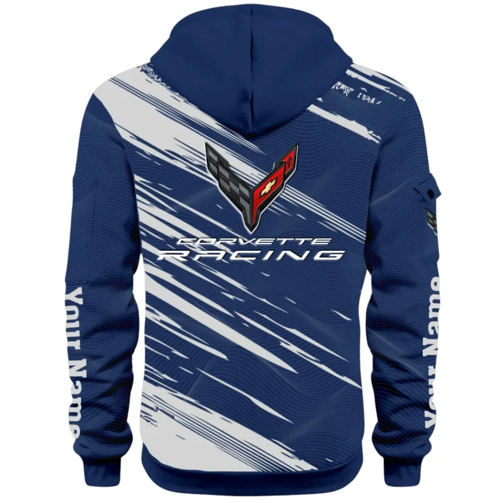 V8 Power Hoodie Half Zip 3D, Adventure-Ready Comfortable Hoodie CAR514 - Navy - Image 3