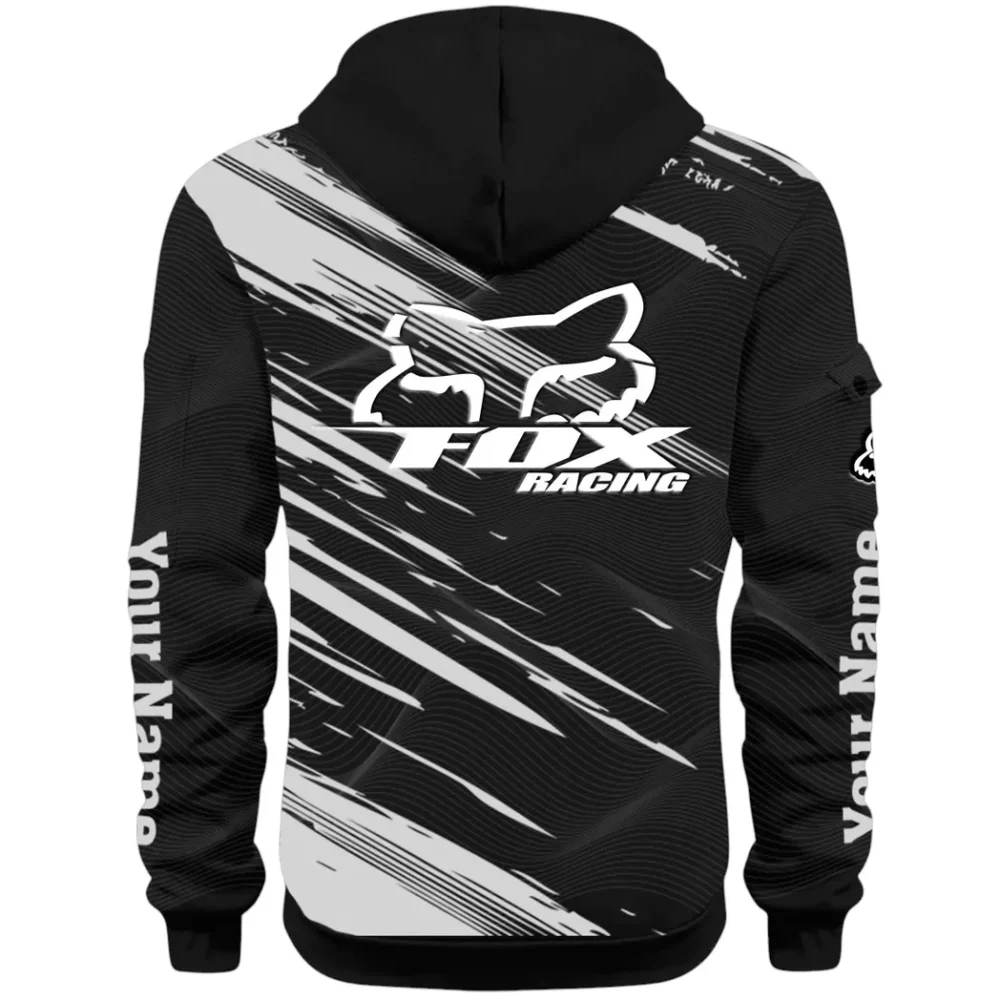 Racing Auto Hoodie Half Zip 3D, Everyday Comfortable Hoodie CAR514 - Black - Image 3