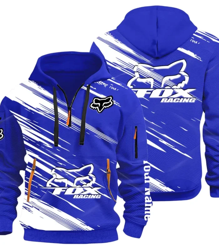 Racing Auto Hoodie Half Zip 3D, Everyday Comfortable Hoodie CAR514 - Blue