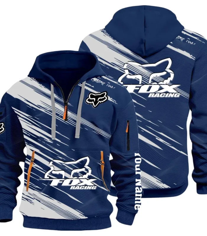 Racing Auto Hoodie Half Zip 3D, Everyday Comfortable Hoodie CAR514 - Navy