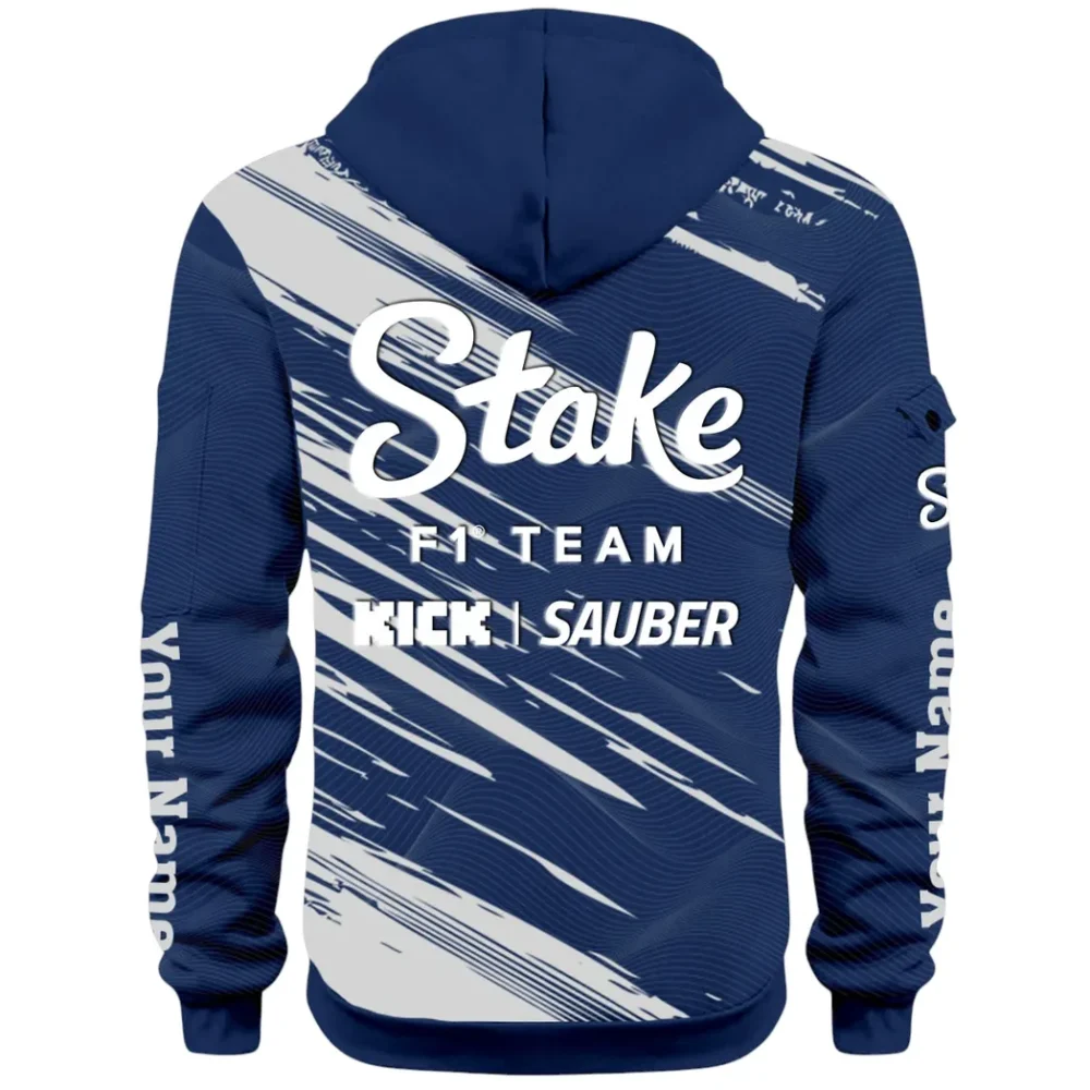 Racing Auto Hoodie Half Zip 3D, Rugged Casual Hoodie CAR514 - Navy - Image 3
