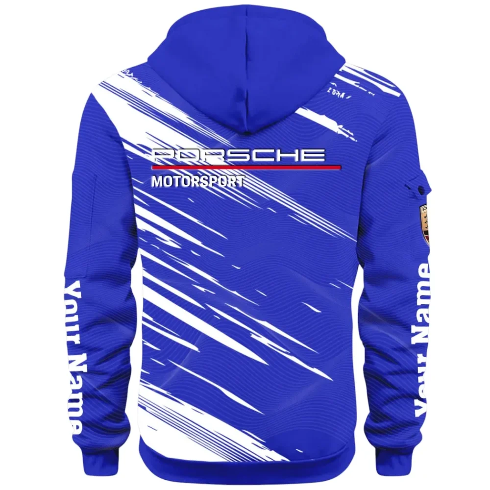 Turbo Sports Car Hoodie Half Zip 3D, Adventure-Ready Streetwear CAR514 - Blue - Image 3