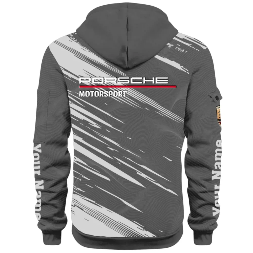 Turbo Sports Car Hoodie Half Zip 3D, Adventure-Ready Streetwear CAR514 - Dark Gray - Image 3
