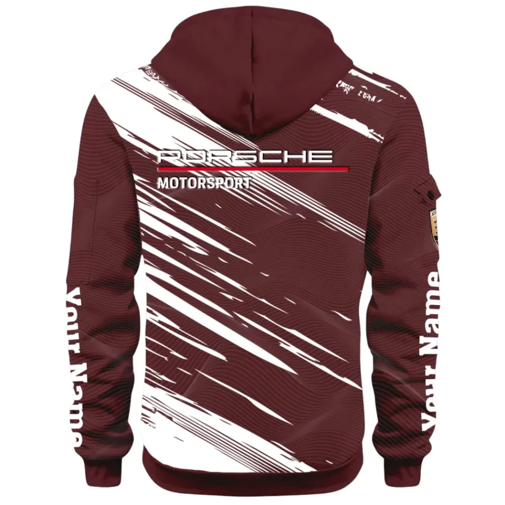 Turbo Sports Car Hoodie Half Zip 3D, Adventure-Ready Streetwear CAR514 - Dark Red - Image 3