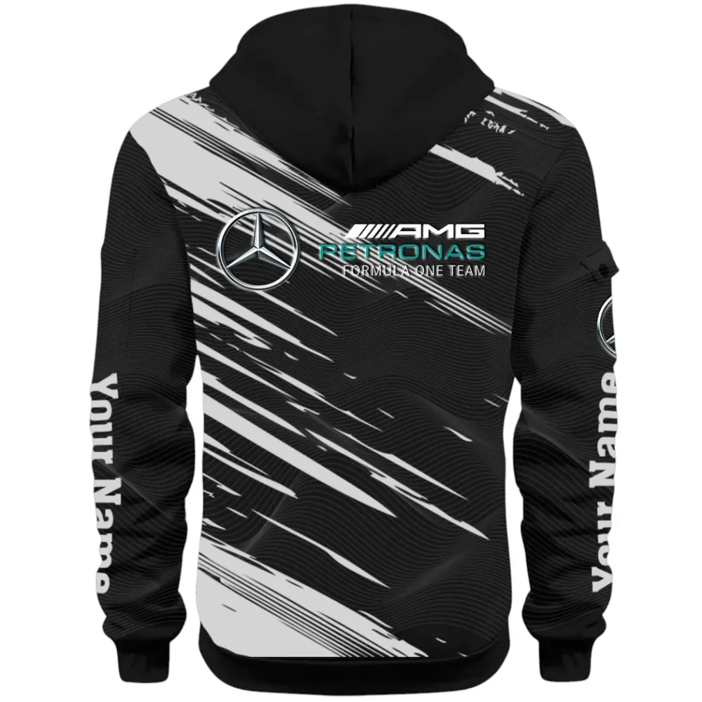 Racing Spirit Hoodie Half Zip 3D, Rugged Casual Hoodie CAR514 - Black - Image 3