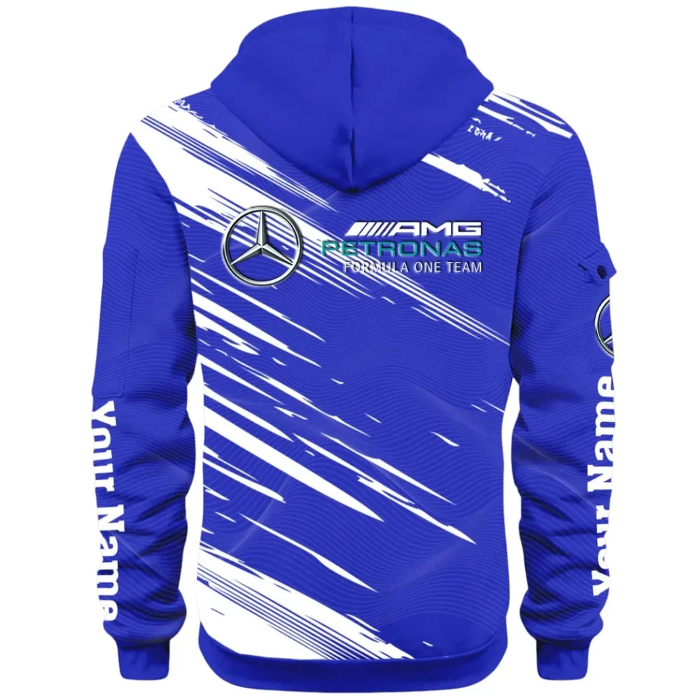 Racing Spirit Hoodie Half Zip 3D, Rugged Casual Hoodie CAR514 - Blue - Image 3