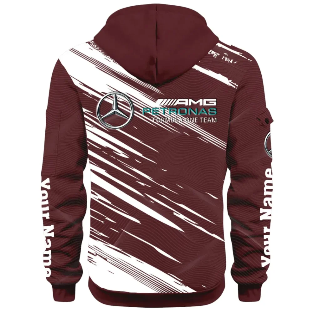Racing Spirit Hoodie Half Zip 3D, Rugged Casual Hoodie CAR514 - Dark Red - Image 3
