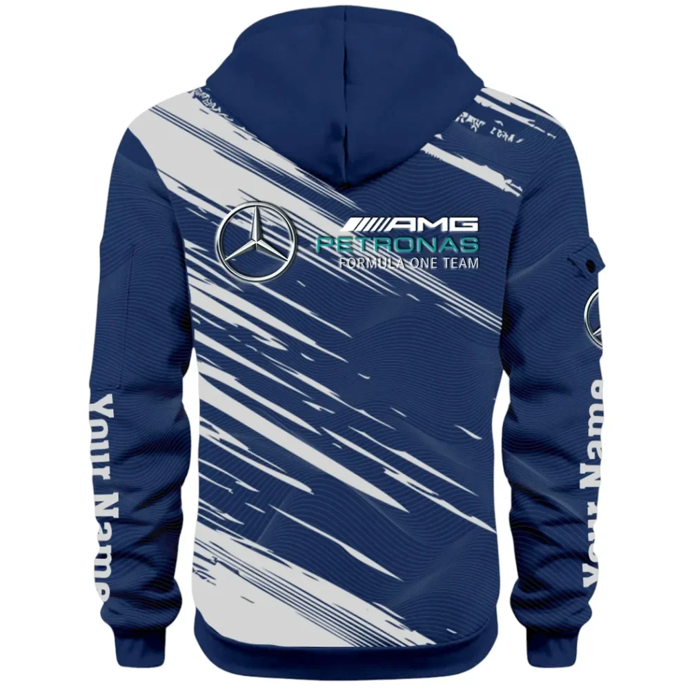 Racing Spirit Hoodie Half Zip 3D, Rugged Casual Hoodie CAR514 - Navy - Image 3