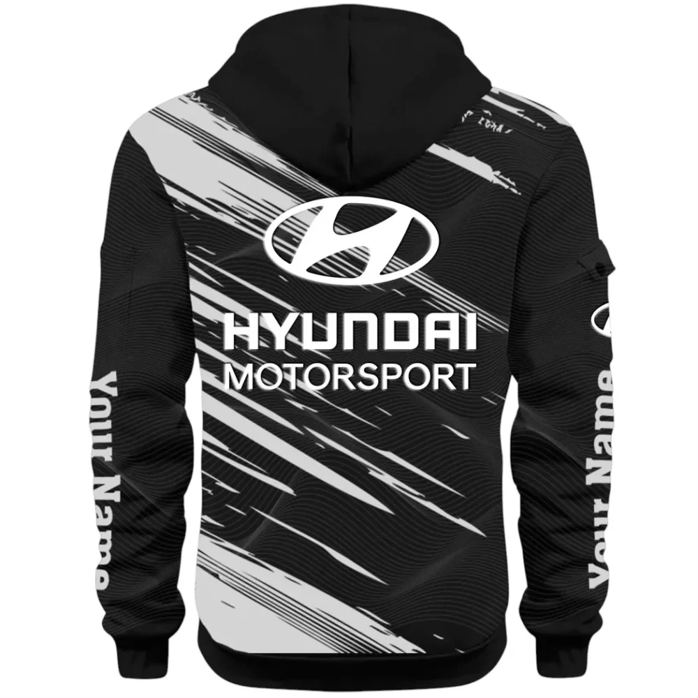 Sedan Hoodie Half Zip 3D, Streetwear Casual Look Outfit CAR514 - Black - Image 3