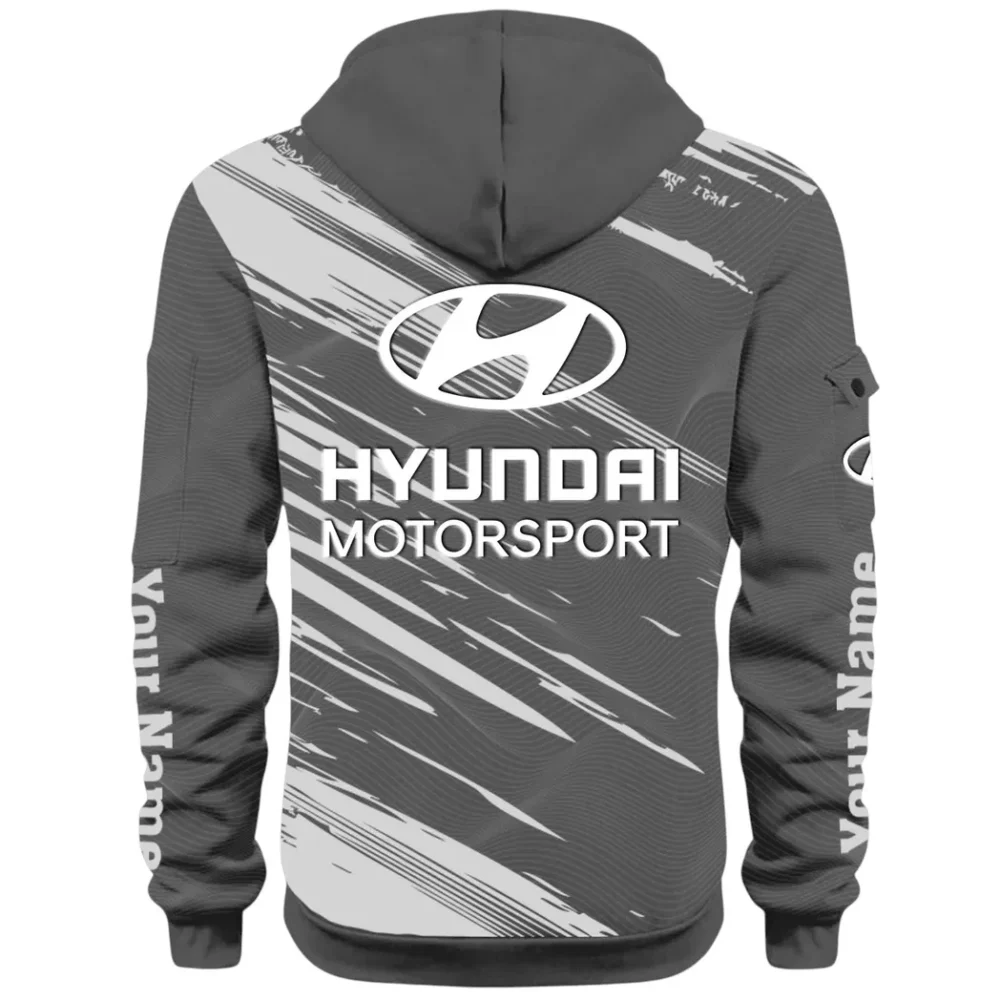 Sedan Hoodie Half Zip 3D, Streetwear Casual Look Outfit CAR514 - Dark Gray - Image 3