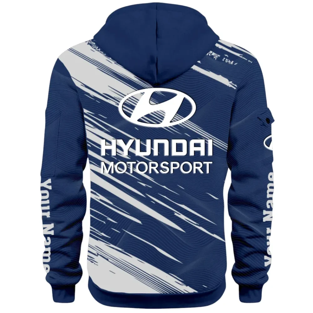 Sedan Hoodie Half Zip 3D, Streetwear Casual Look Outfit CAR514 - Navy - Image 3