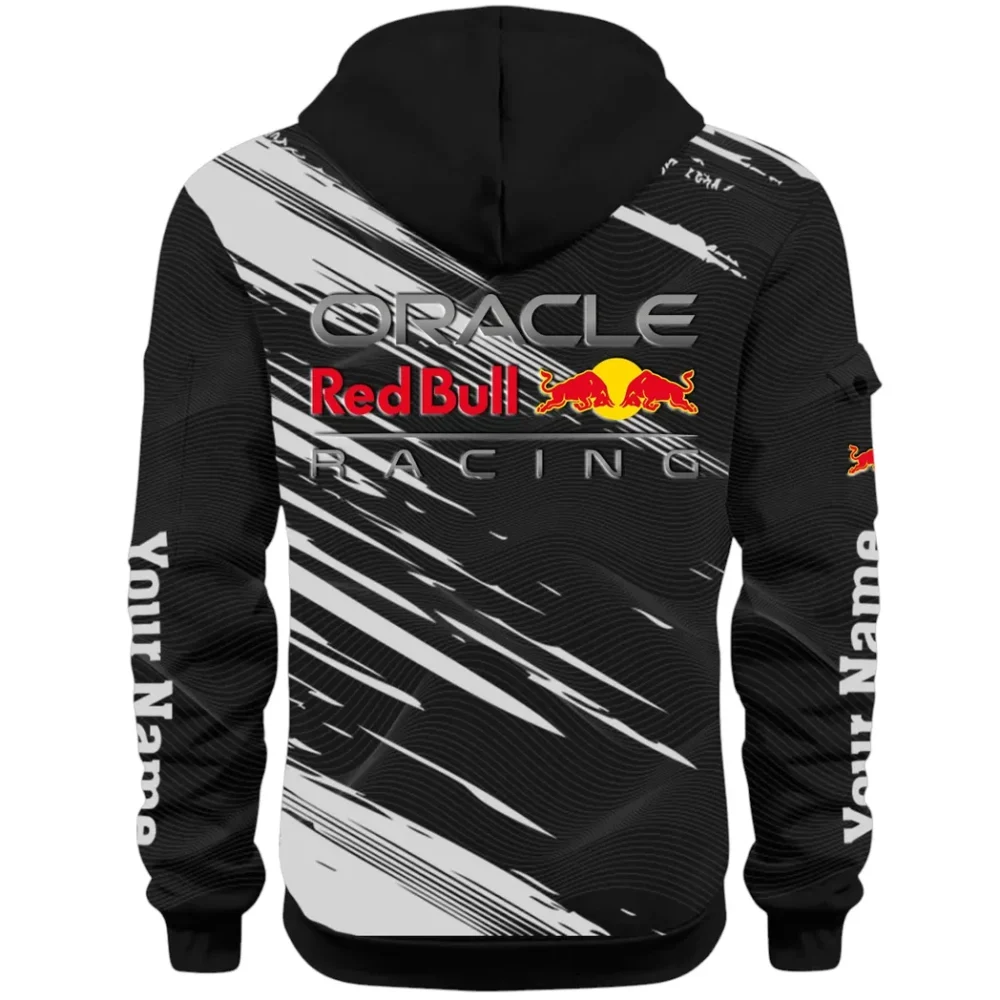 Racing Auto Hoodie Half Zip 3D, Sporty & Casual Everyday Wear Hoodie CAR514 - Black - Image 3
