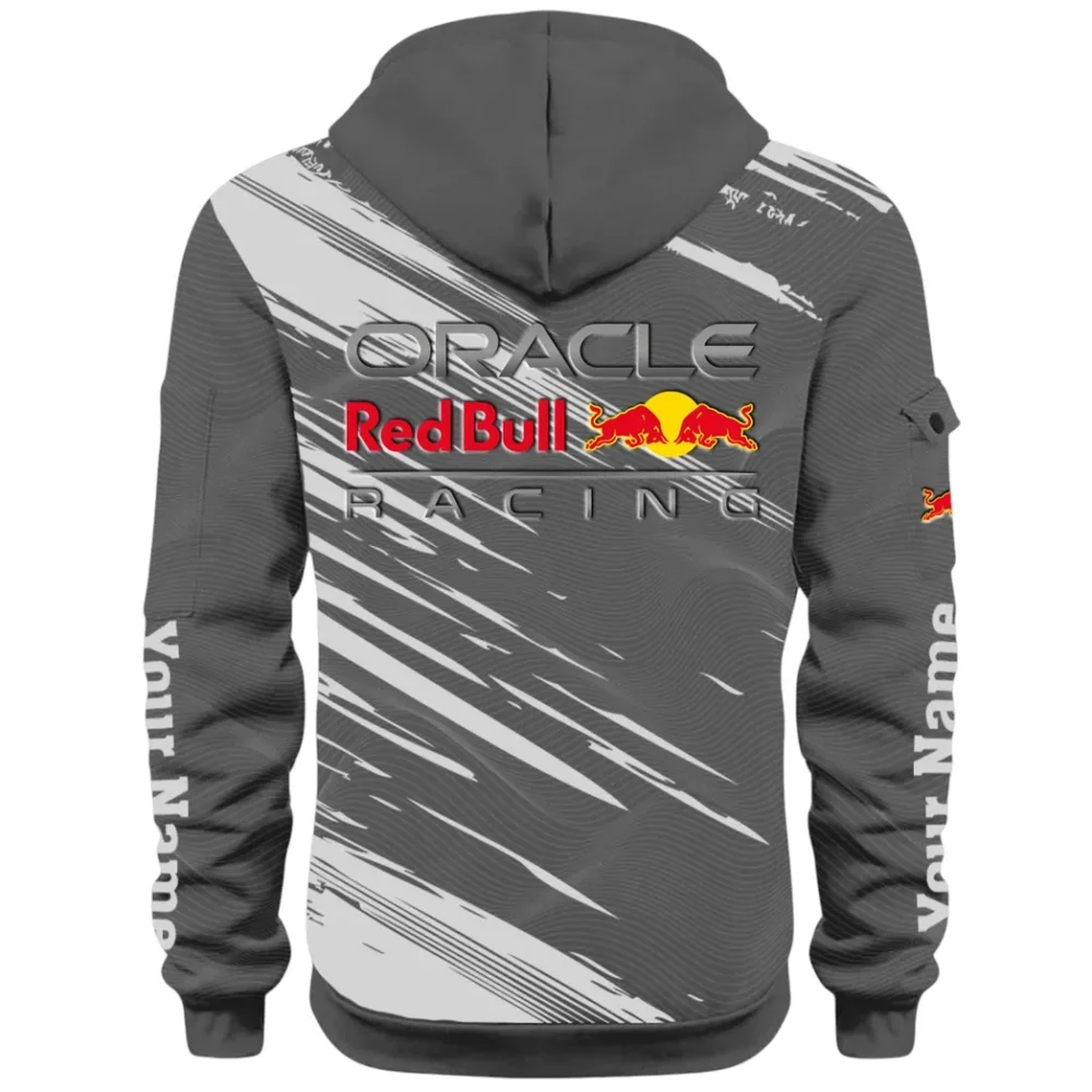 Racing Auto Hoodie Half Zip 3D, Sporty & Casual Everyday Wear Hoodie CAR514 - Dark Gray - Image 3