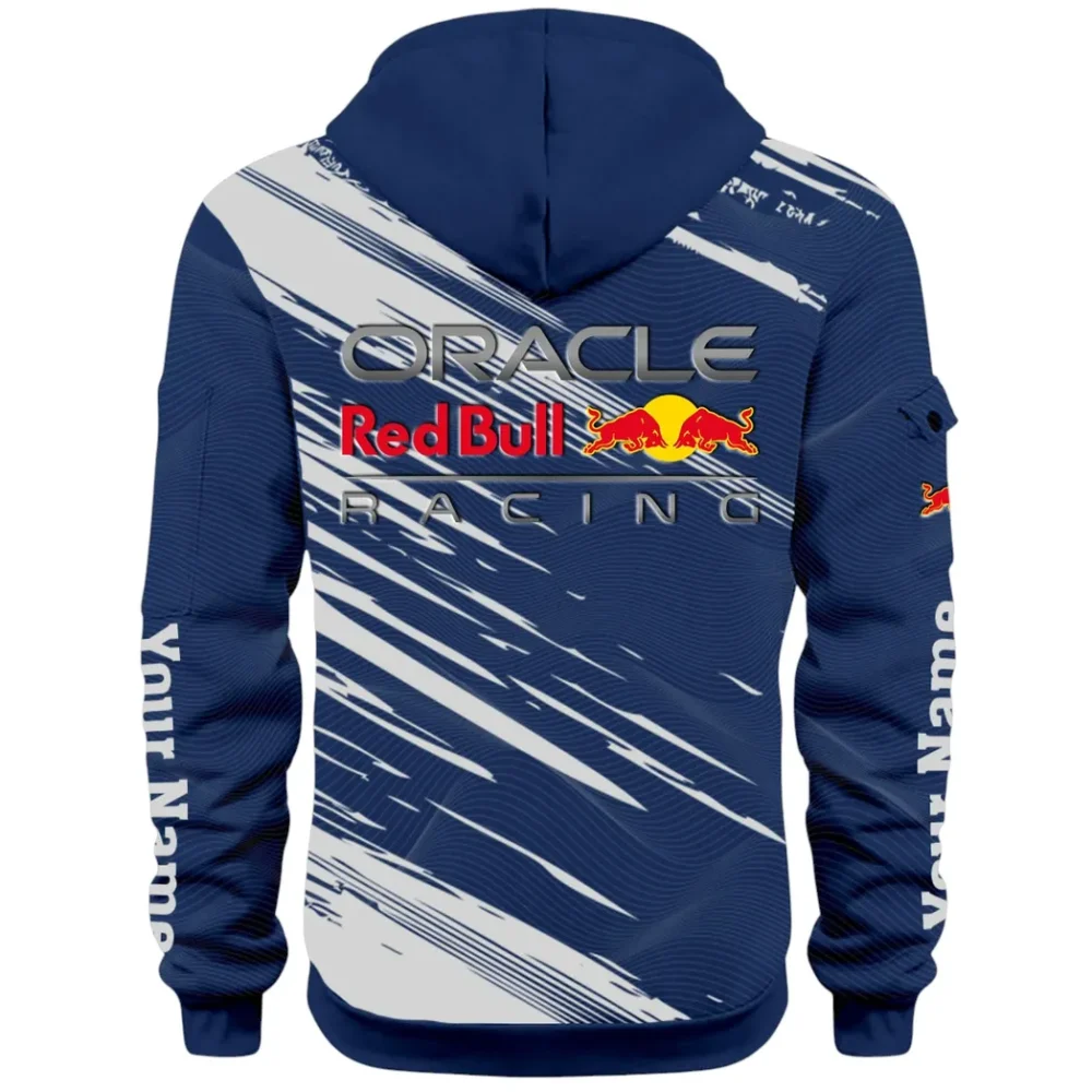 Racing Auto Hoodie Half Zip 3D, Sporty & Casual Everyday Wear Hoodie CAR514 - Navy - Image 3