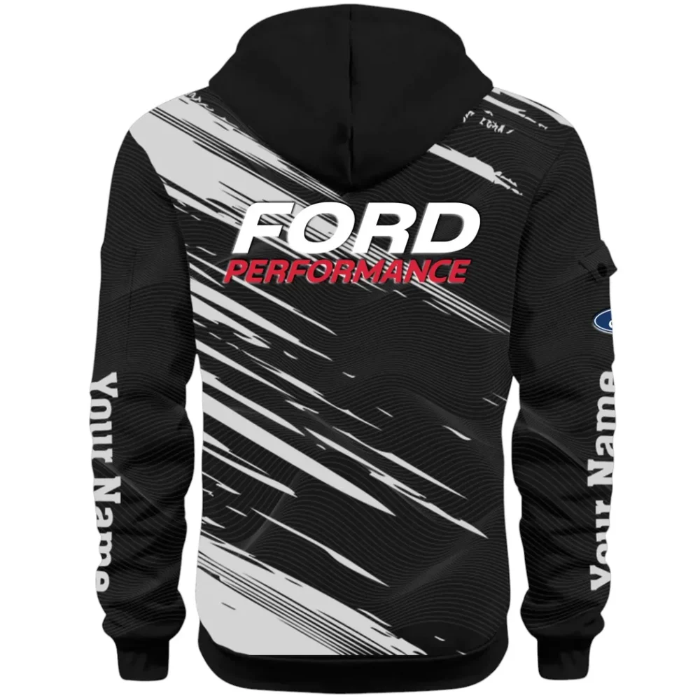 Road Life Hoodie Half Zip 3D, Casual Street-Ready Hoodie CAR514 - Black - Image 3