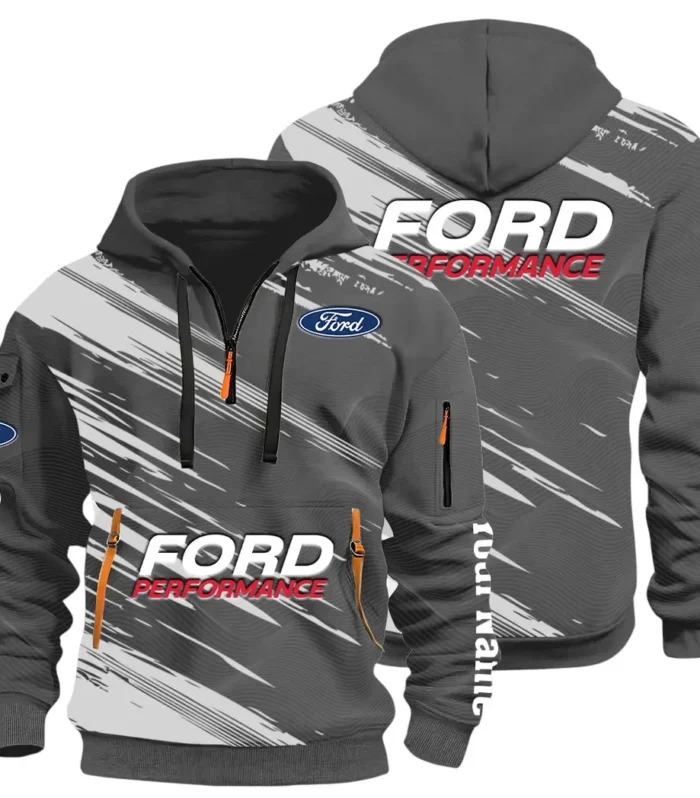 Road Life Hoodie Half Zip 3D, Casual Street-Ready Hoodie CAR514 - Dark Gray