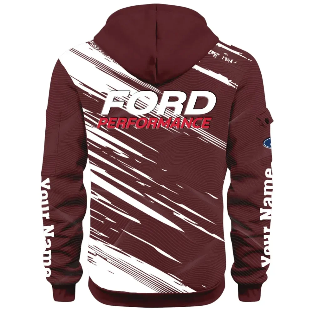 Road Life Hoodie Half Zip 3D, Casual Street-Ready Hoodie CAR514 - Dark Red - Image 3