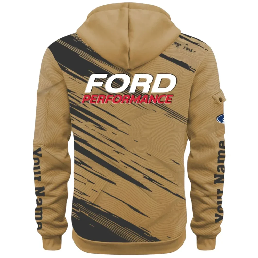 Road Life Hoodie Half Zip 3D, Casual Street-Ready Hoodie CAR514 - Khaki - Image 3
