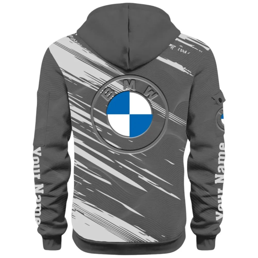 High-End Executive Car Hoodie Half Zip 3D, Street-Ready Casual Hoodie CAR514 - Dark Gray - Image 3