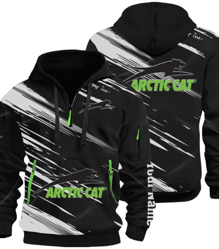 Off-Road Ride Hoodie Half Zip 3D, Durable & Casual Streetwear CAR514 - Black