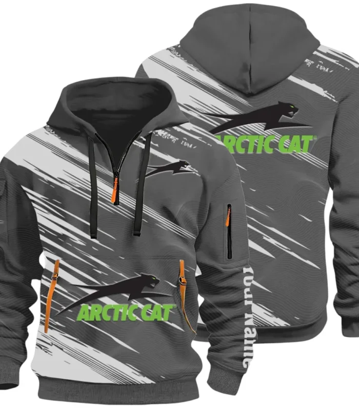 Off-Road Ride Hoodie Half Zip 3D, Durable & Casual Streetwear CAR514 - Dark Gray