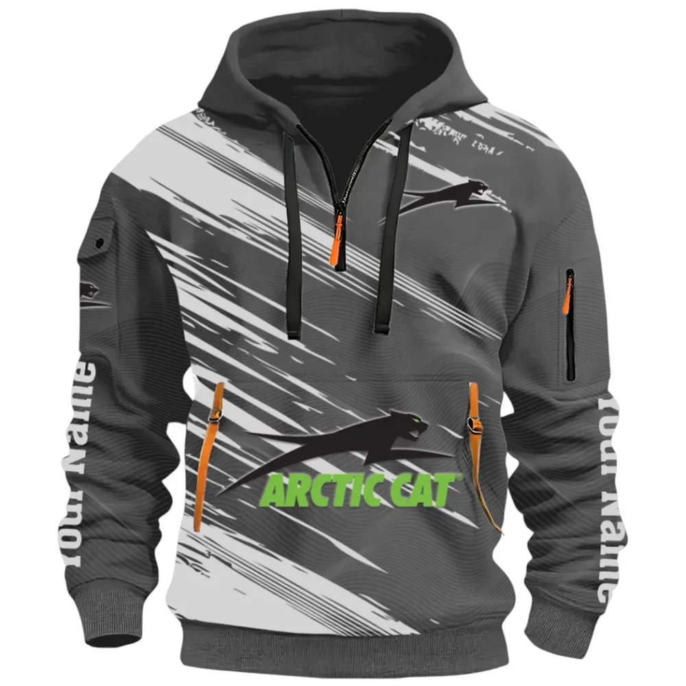 Off-Road Ride Hoodie Half Zip 3D, Durable & Casual Streetwear CAR514 - Dark Gray - Image 2
