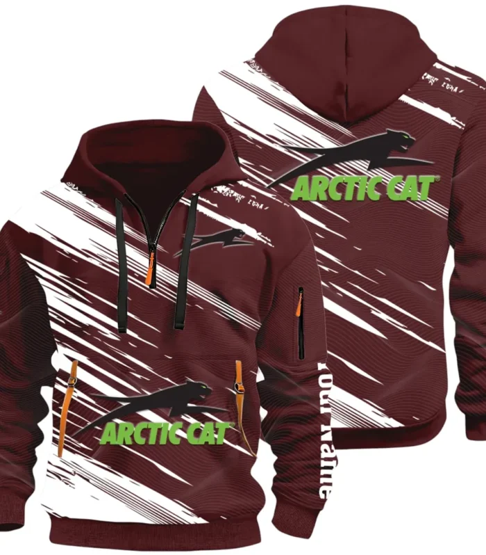 Off-Road Ride Hoodie Half Zip 3D, Durable & Casual Streetwear CAR514 - Dark Red